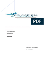 TOPIC-A Study On Consumer Behaviour in Automobile Industry: Submitted To - School of Management Dr. Neetu Ahmed