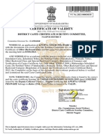 Certificate of Validity: District Caste Certificate Scrutiny Committee