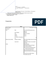 Frequency Mean and Standard Deviation of Control Group