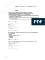 Chapter 1: The Changing Role of Managerial Accounting in A Dynamic Business Environment