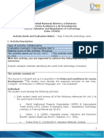 Activities Guide and Evaluation Rubric - Unit 2 - Step 3 - Identify Technology Value