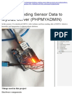 Arduino Sending Sensor Data To MySQL Server (PHPMYADMIN)