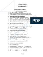 Complex Numbers-Assignment 1