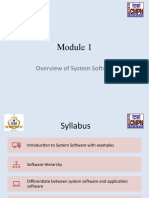 Module 1 - Overview of System Software