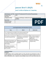 A Ssignment Brief 1 (RQF) : Higher National Certificate/Diploma in Computing