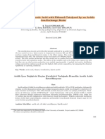 Esterification of Acetic Acid With Ethanol Catalysed by An Acidic