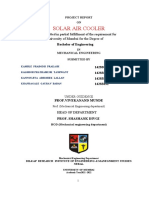 Solar Air Cooler: Submitted in Partial Fulfillment of The Requirement For University of Mumbai For The Degree of