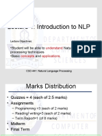 Lecture 1: Introduction To NLP: Understand Concepts Applications