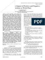 A Study of The Impact of Positive and Negative Emotions at Work Place