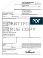 Certified True Copy: Bill of Lading For Ocean Transport or Multimodal Transport