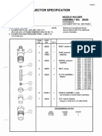 Injector Specification: Nozzle Holder Assembly No. 29229