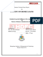 A Study On Home Loans HDFC Bank PDF Free