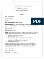 Third Year (Electronics and Telecommunication) Academic Year 2021-22 Signal Processing Lab Report