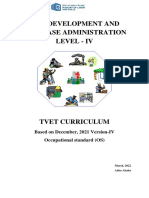 Web Add Database Level IV Curriculum