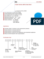 Metal Oxide Varistor (MOV) Data Sheet: 20 Φ Series