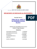 Department of Mechanical Engineering: "Practical Aspects of Thermel Power Plant"