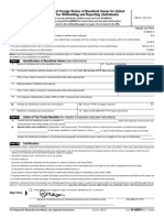 W-8BEN: Certificate of Foreign Status of Beneficial Owner For United States Tax Withholding and Reporting (Individuals)