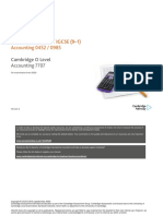 Scheme of Work: Cambridge IGCSE / IGCSE (9-1) Accounting 0452 / 0985