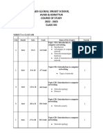 Abs Global Smart School Avadi & Korattur Course of Study 2022 - 2023 Class Viii