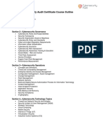 Cybersecurity Audit Certifcate Course Outline