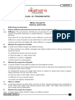 IX CHEMISTRY - T.NOtes - Matter Around Us - SSC