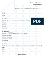 Advanced Level DPP - Functions JEE Advanced Crash Course: Q1 - Single Correct