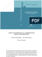 KOSTA P. MANOJLOVIĆ (1890-1949) and The Idea of Slavic and Balkan Cultural Unification