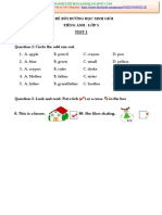 ĐỀ BỒI DƯỠNG HỌC SINH GIỎI TIẾNG ANH 3