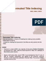 Permuted Title Indexing