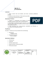 Learning Outcome No. 2 Display Professional Standards: Contents