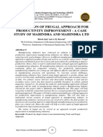 Application of Frugal Approach For Productivity Improvement - A Case Study of Mahindra and Mahindra LTD