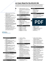 Nursing Exam Cram Sheet For The NCLEX-RN: 1. Test Information 5. ABG Values