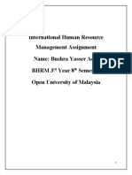 International Human Resource Management Assignment MC