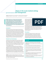 Seizures and Epilepsy in The Acute Medical Setting: Presentation and Management