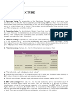 Capital Structure: Questions and Exercises