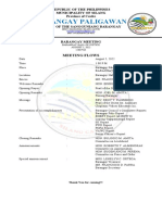 Barangay Paligawan: Meeting Flows