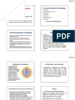 Introduction To English Linguistics: Universal Properties of Language