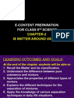 E-Content Preparation For Class 9 Science: Chapter-2 Is Matter Around Us Pure