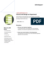 Choose and Design An Experiment: Experiments / Your Turn