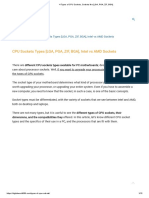 4 Types of CPU Sockets, Sockets Like (LGA, PGA, ZIF, BGA)