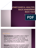 Biomechanical Analysis of A Backhandspring and Backtuck