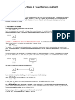 Pointers, Stack & Heap Memory, Malloc