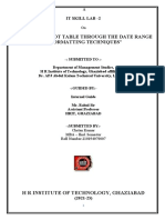 Creating Pivot Table Through The Date Range & Formatting Techniques