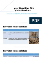 Elevator Recall For Fire Fighter Services