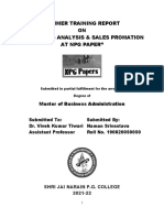 Marketing Analysis & Sales Pramotion at NPG Paper