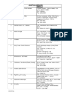 Adoption Agencies S.NO. Agency Details