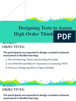 Session 2 Designing HOTS Questions