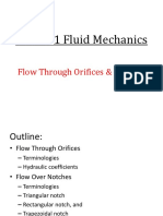 CE-2101 Fluid Mechanics: Flow Through Orifices & Notches