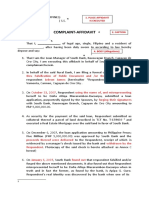 Complaint-Affidavit: 1. Place Affidavit Is Executed 3. Personal Circumstances