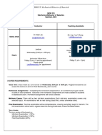 MEM333 Course Details, Summer - 2021